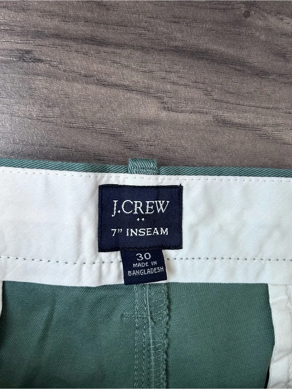 J.CREW Casual Chino Shorts Men’s Size 30 7” Inseam Green Style L0923 New